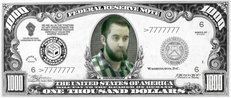 the $1000 federal reserve note